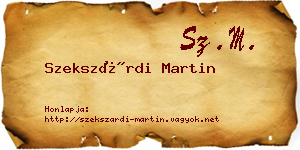 Szekszárdi Martin névjegykártya